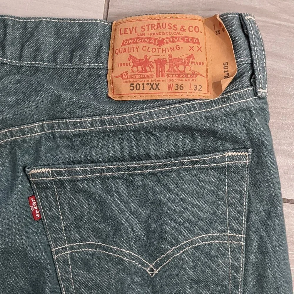 Levi's Green Straight Leg 501 XX